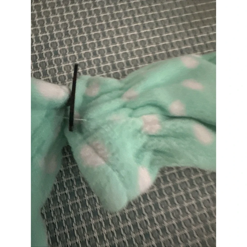 Baby Toddler Fleece Mittens Aqua Mint Polka Dot Owl Face Unknown Size